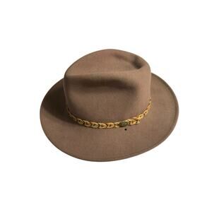 Renegade Headwear LiteFelt 100% Wool Gambler Brown Western Hat Large packable